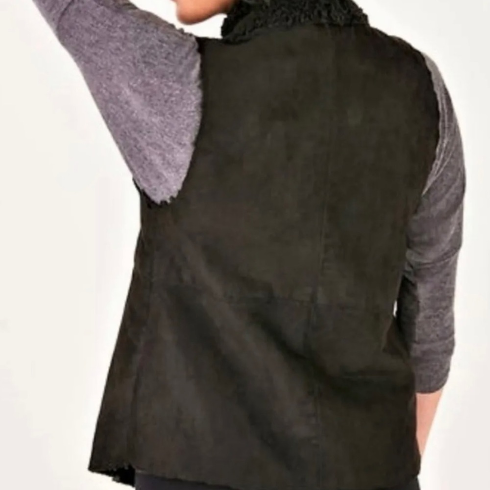 Stella and Dot Black Suede Vest